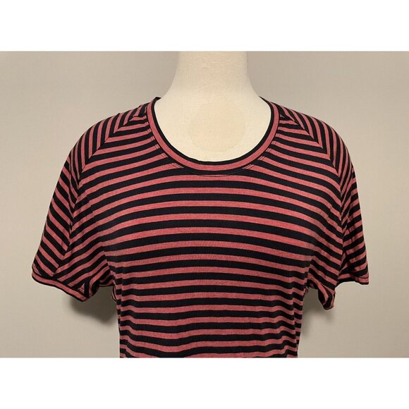 BCBG Max Azria "Portia" Red and Navy Striped Knit Top, Size S - Picture 4 of 7
